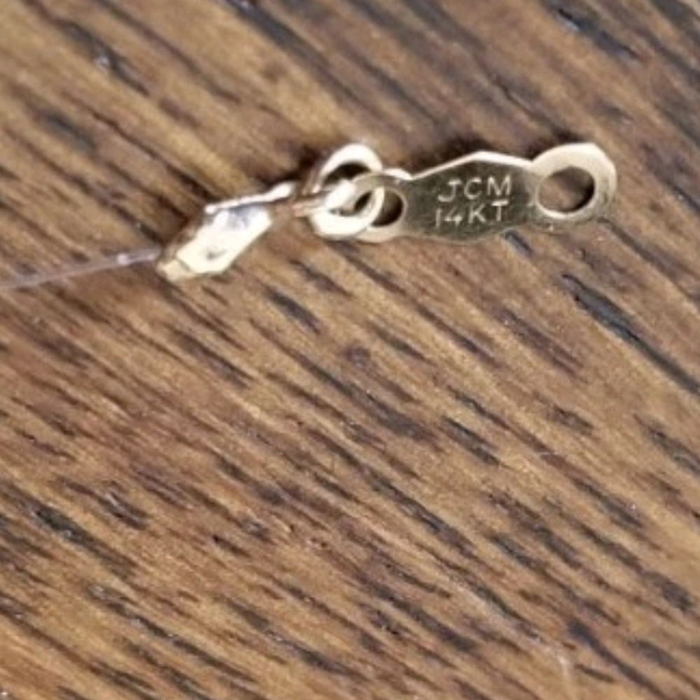 14k Yellow gold Ball invisible illusion floating station Pendant necklace qvc - Picture 5 of 11